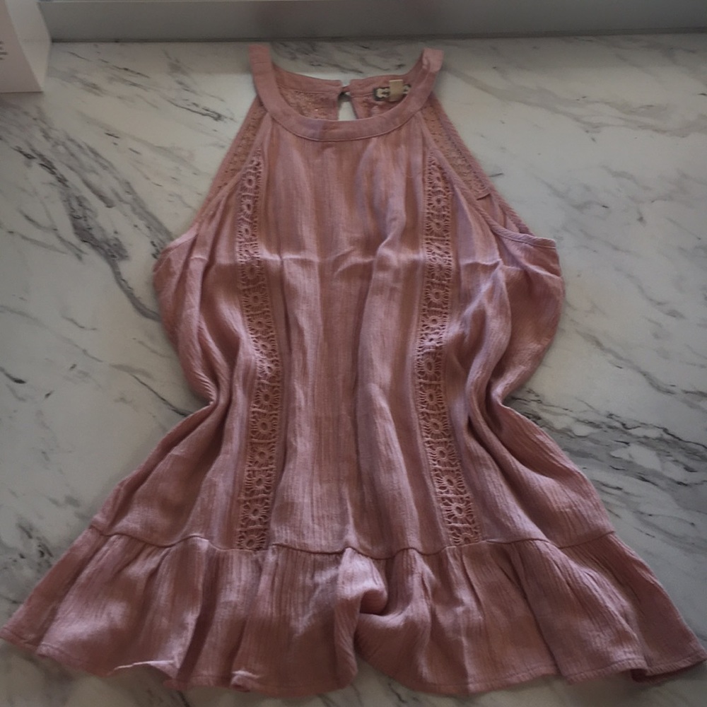 Pink tank top blouse